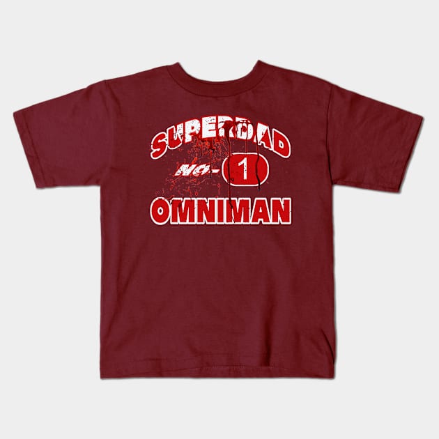 superdad no 1 omniman Kids T-Shirt by nowsadmahi